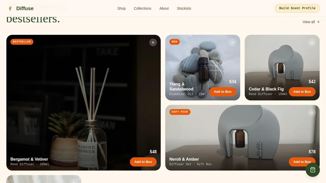 Specialist Home Décor & Lifestyle Portfolio & Case Study Website Template