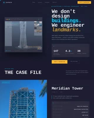 Architecture Firm Portfolio & Case Study Website Template