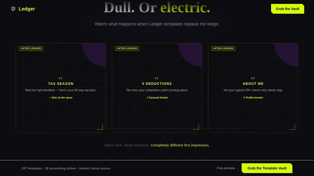 Accounting Digital Presence Portfolio & Case Study Website Template
