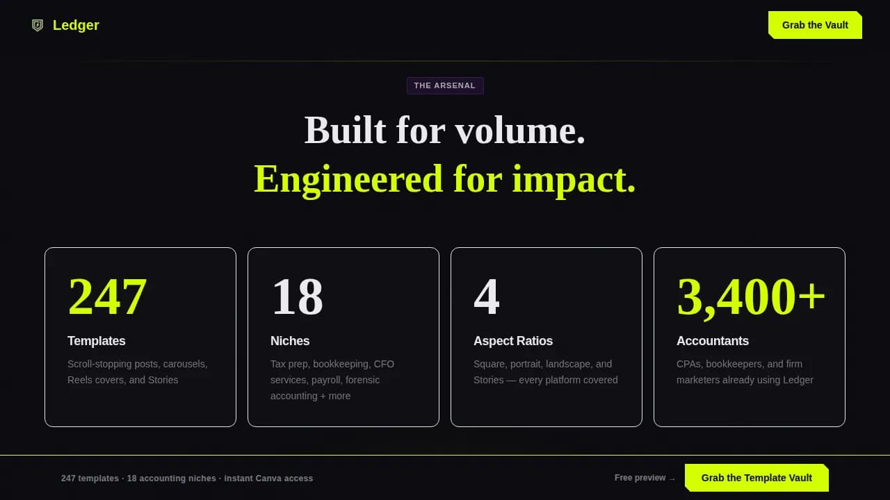 Accounting Digital Presence Portfolio & Case Study Website Template