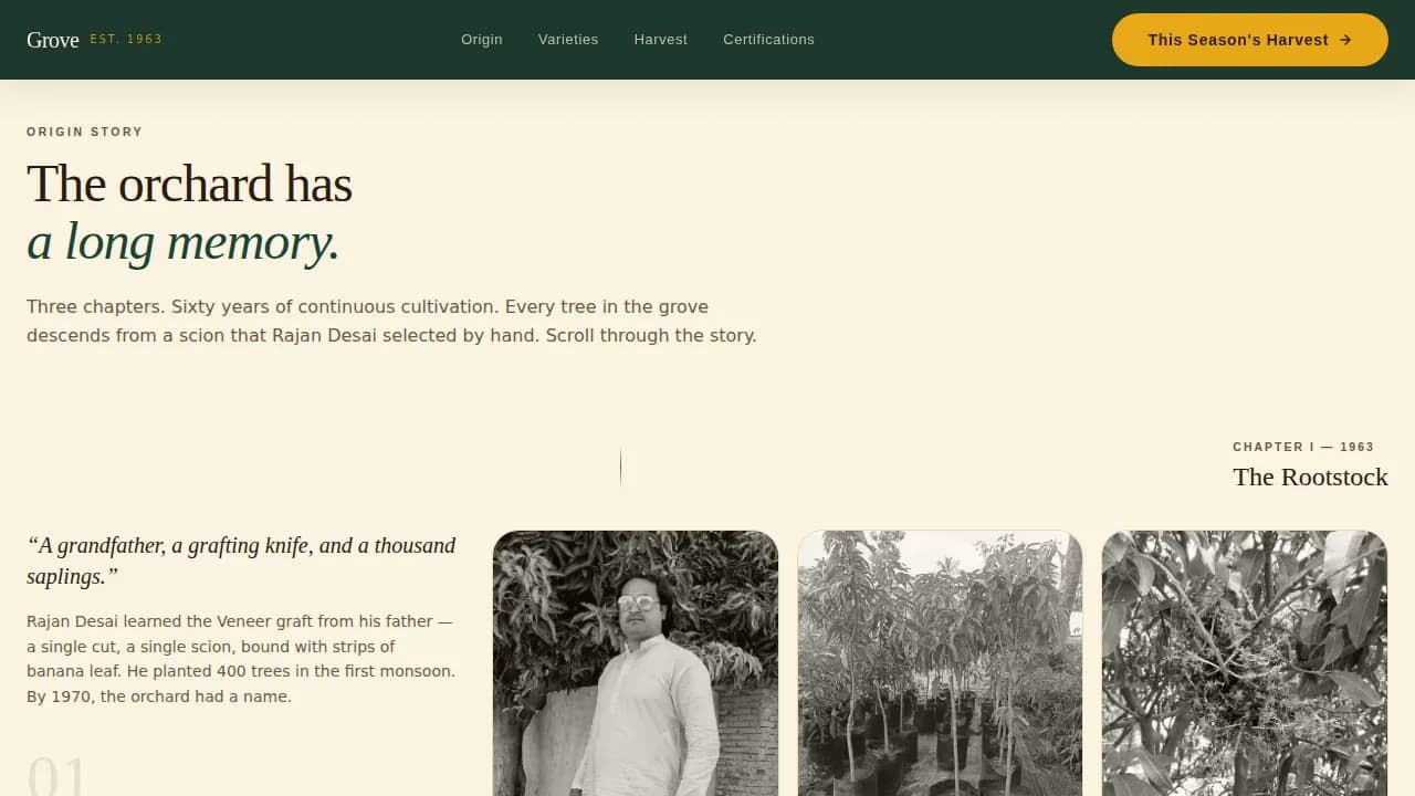 Orchard — Mango Plantation Landing Page Template