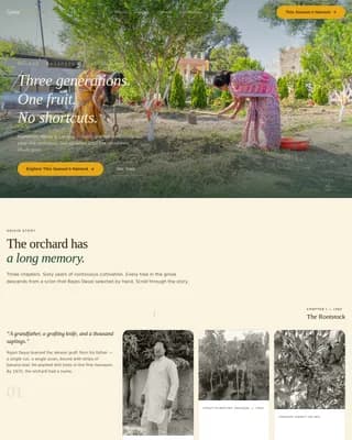 Orchard — Mango Plantation Landing Page Template