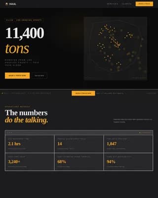 Hauler — Industrial Junk Removal Landing Page Template