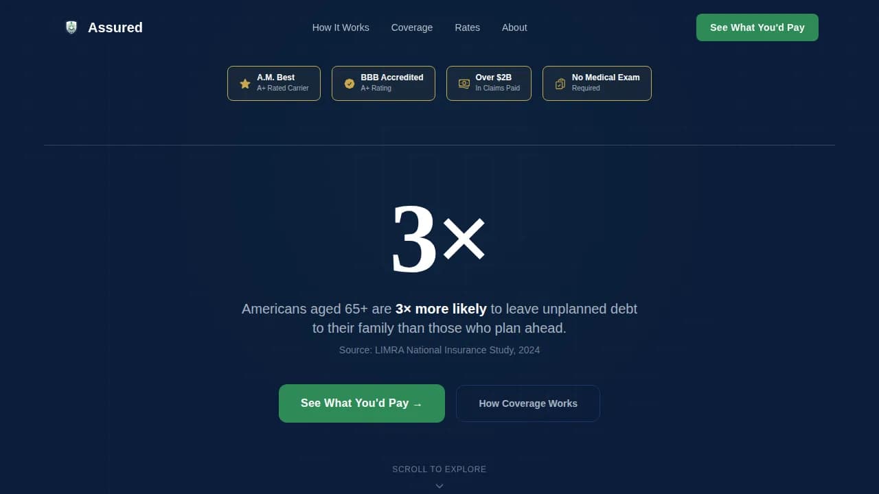 Retiree Insurance Professional Website Template