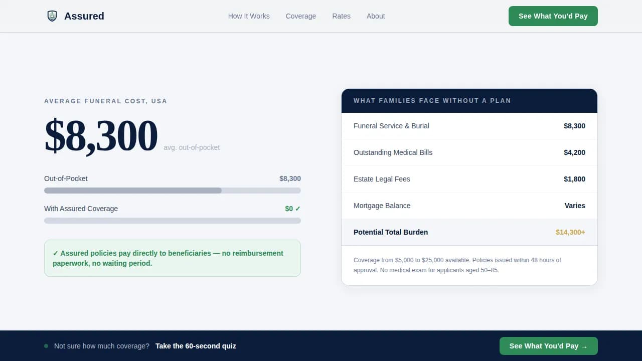 Retiree Insurance Professional Website Template