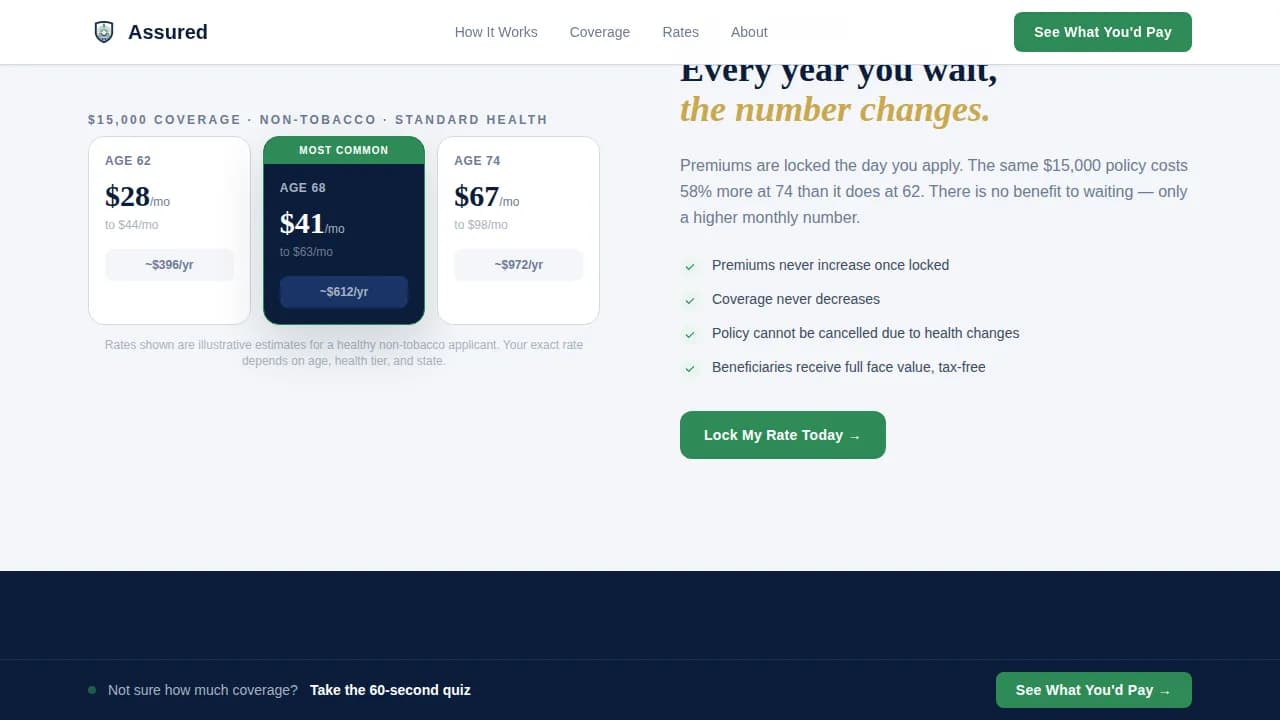 Retiree Insurance Professional Website Template