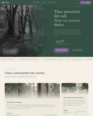 Reveille — Veteran Mental Health Landing Page Template