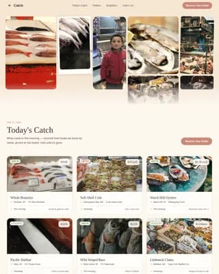 Meat & Seafood Appointment Booking Website Template