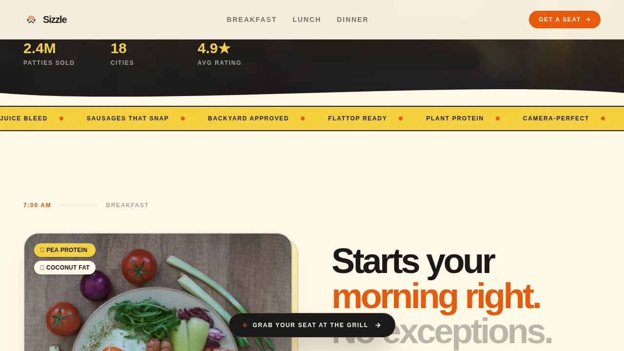 Specialist Meat & Seafood Professional Website Template