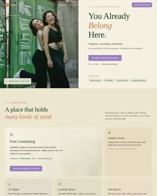 LGBTQ+ Organization Reviews & Testimonials Website Template