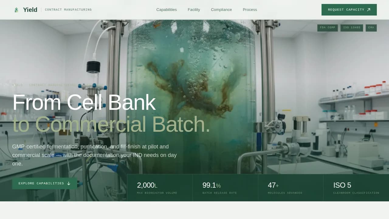 Chemical & Pharmaceutical Manufacturing Professional Website Template