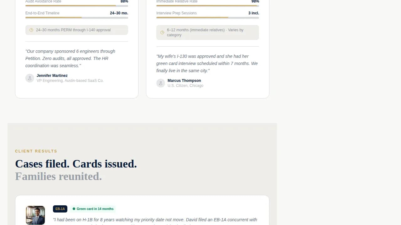 Visa — Immigration Attorney Landing Page Template