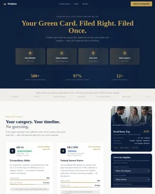 Visa — Immigration Attorney Landing Page Template