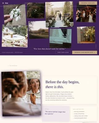 Vow — Wedding Planner Landing Page Template
