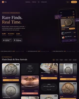 Coin & Numismatics Professional Website Template