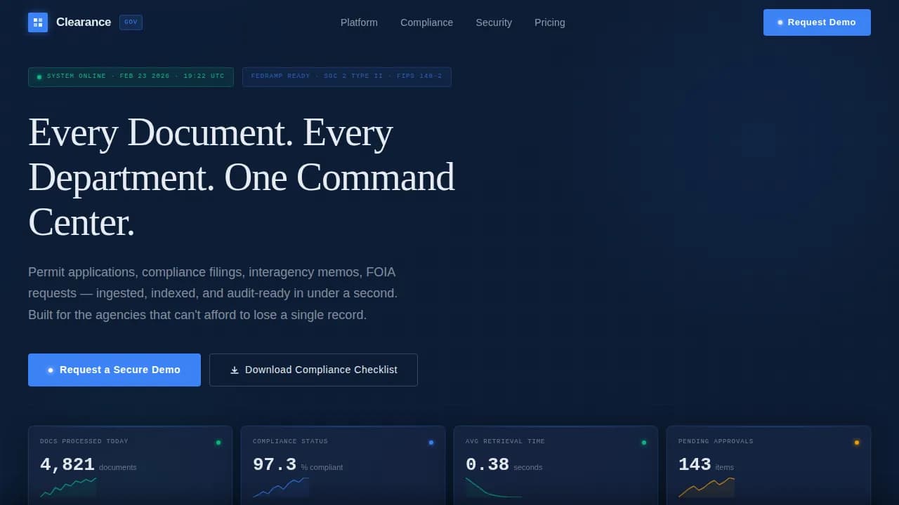 Complete Government Software Privacy Policy & Terms Website Template