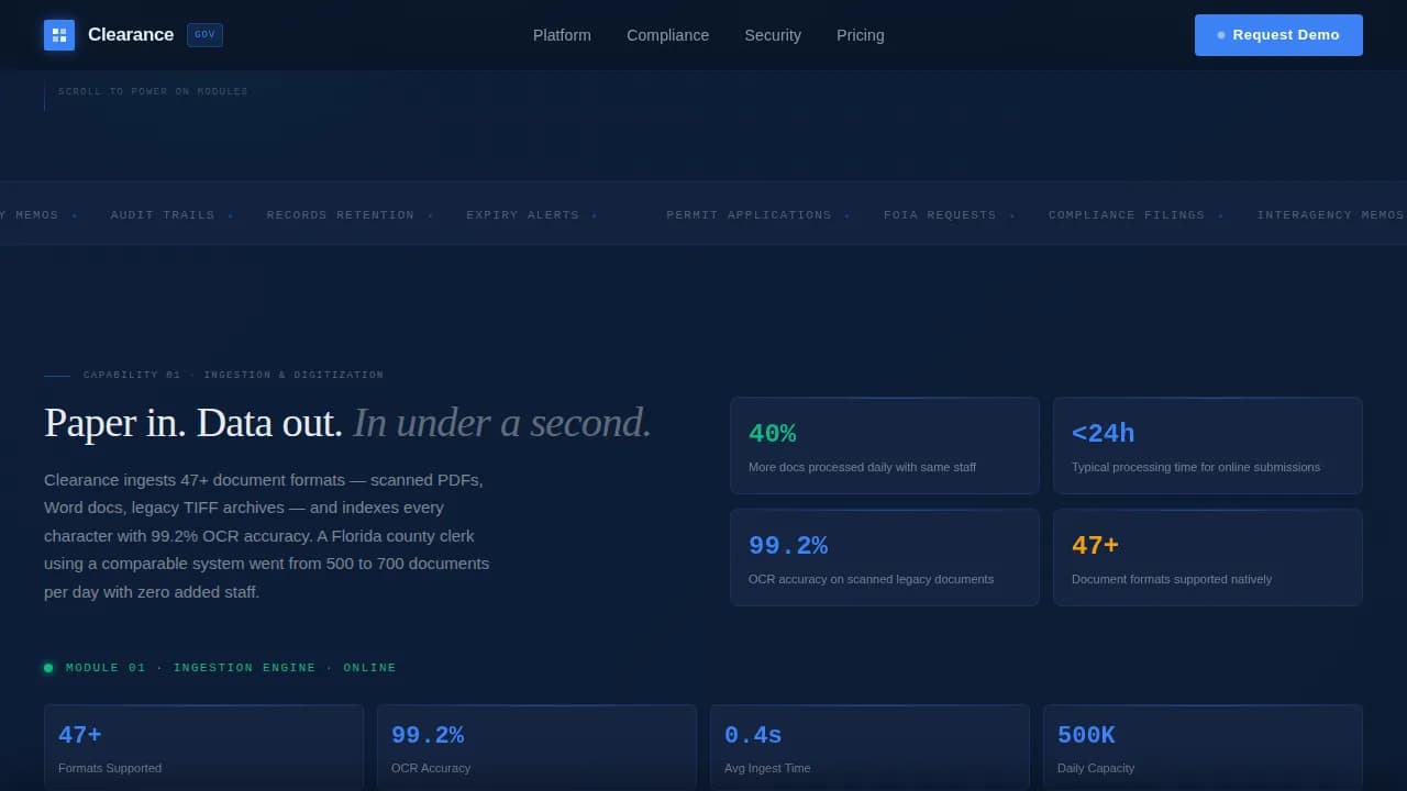 Complete Government Software Privacy Policy & Terms Website Template