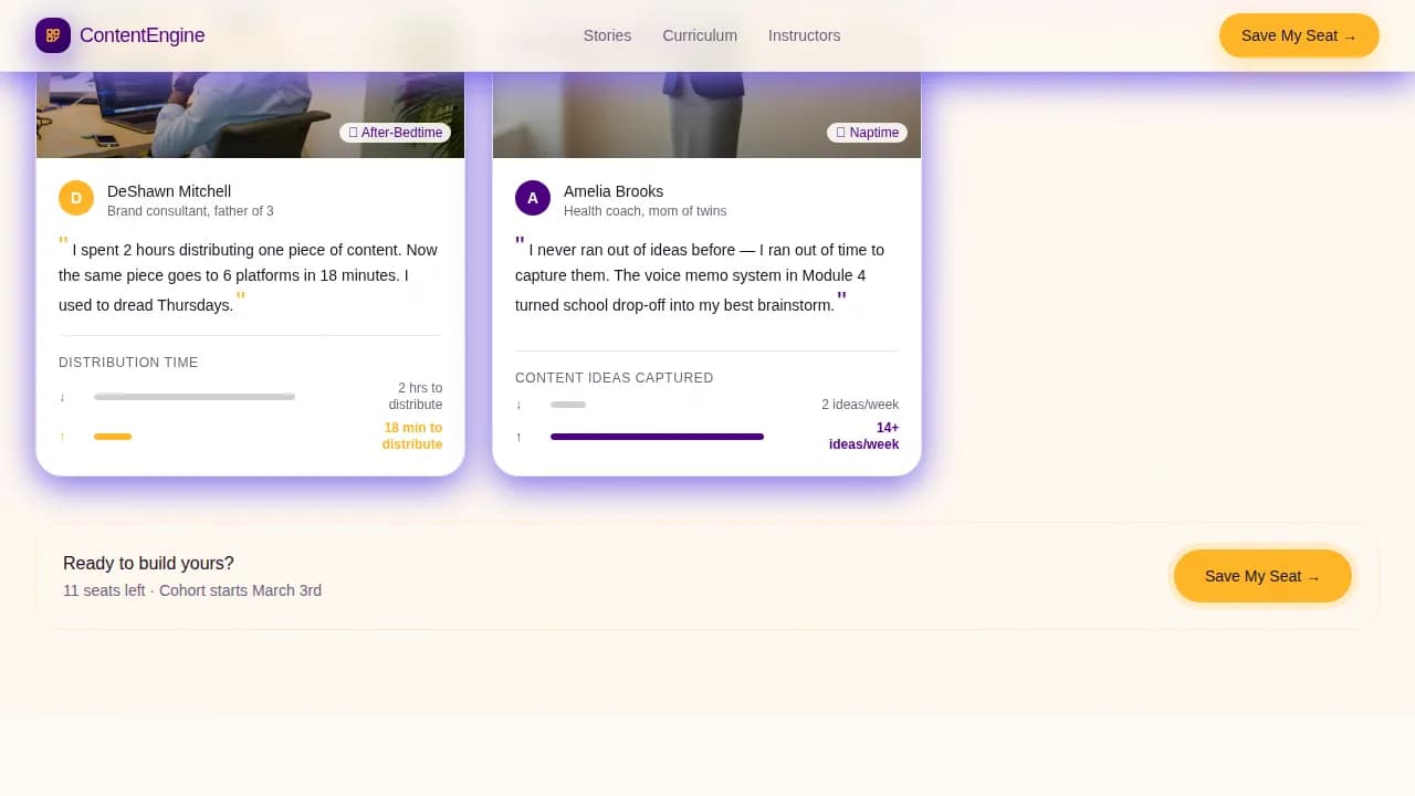 Engage — Dynamic Family Marketing Landing Page Template