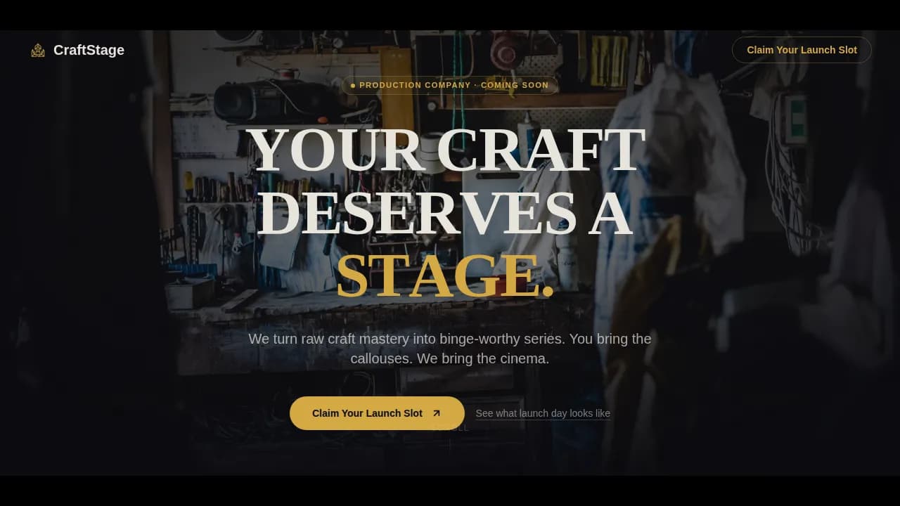 Content Creator Pre-Launch Website Template
