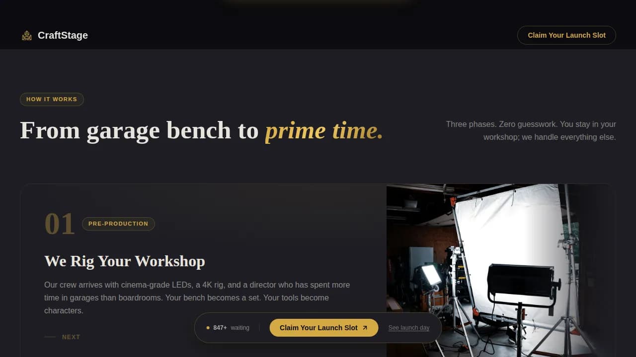 Content Creator Pre-Launch Website Template