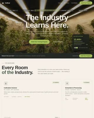 Cannabis Industry Education Website Template