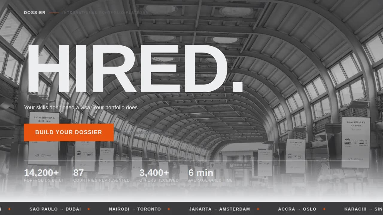 Portfolio — Bold International Career Landing Page Template