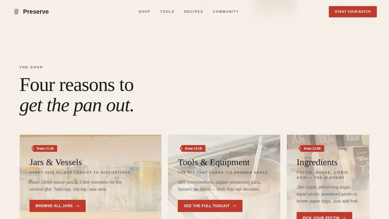 Hobby & Passion Supplies Professional Website Template