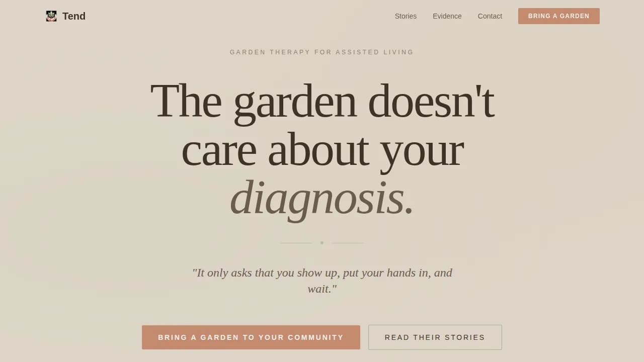 Bloom — Therapeutic Garden Wellness Landing Page Template