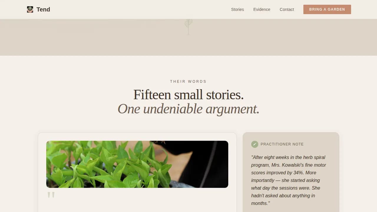 Bloom — Therapeutic Garden Wellness Landing Page Template