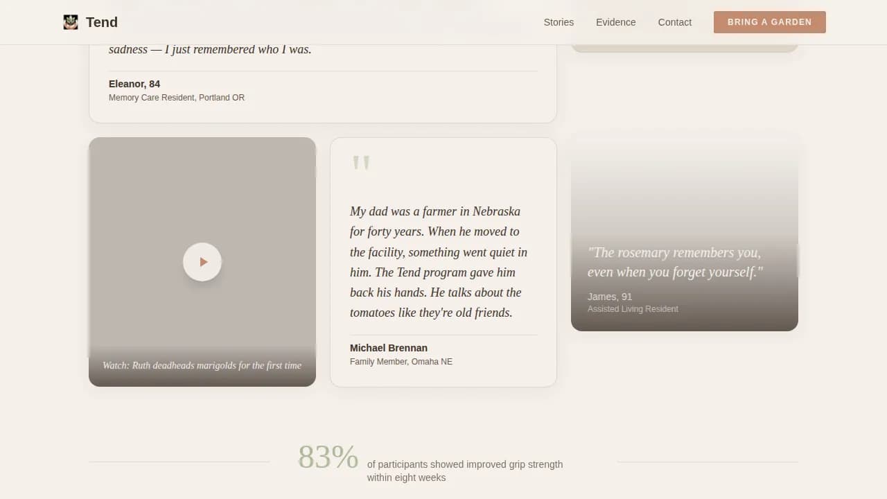 Bloom — Therapeutic Garden Wellness Landing Page Template