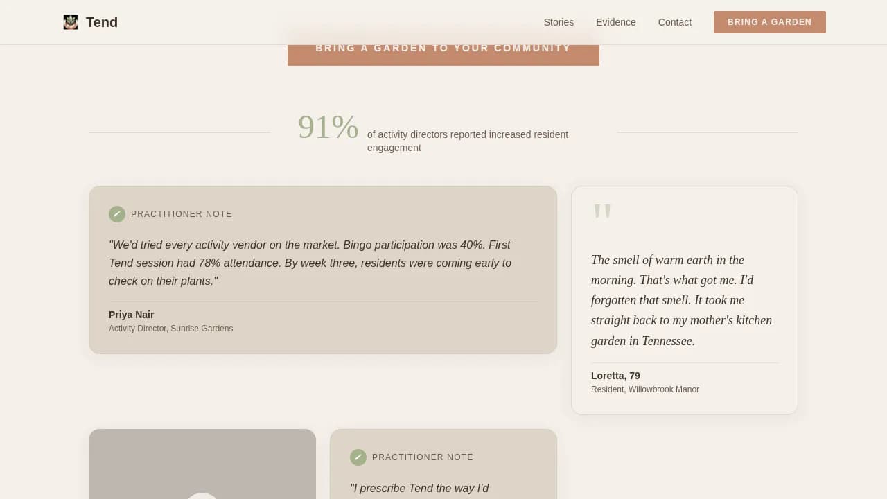 Bloom — Therapeutic Garden Wellness Landing Page Template