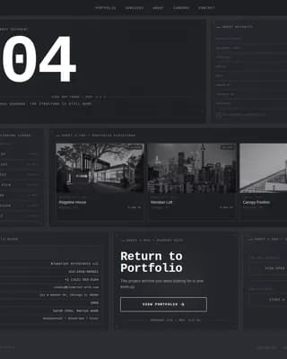 Architecture Firm 404 Error Recovery Website Template