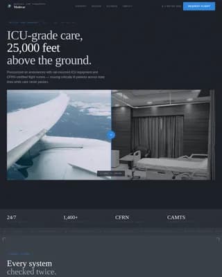 Medevac — Emergency Air Transport Landing Page Template