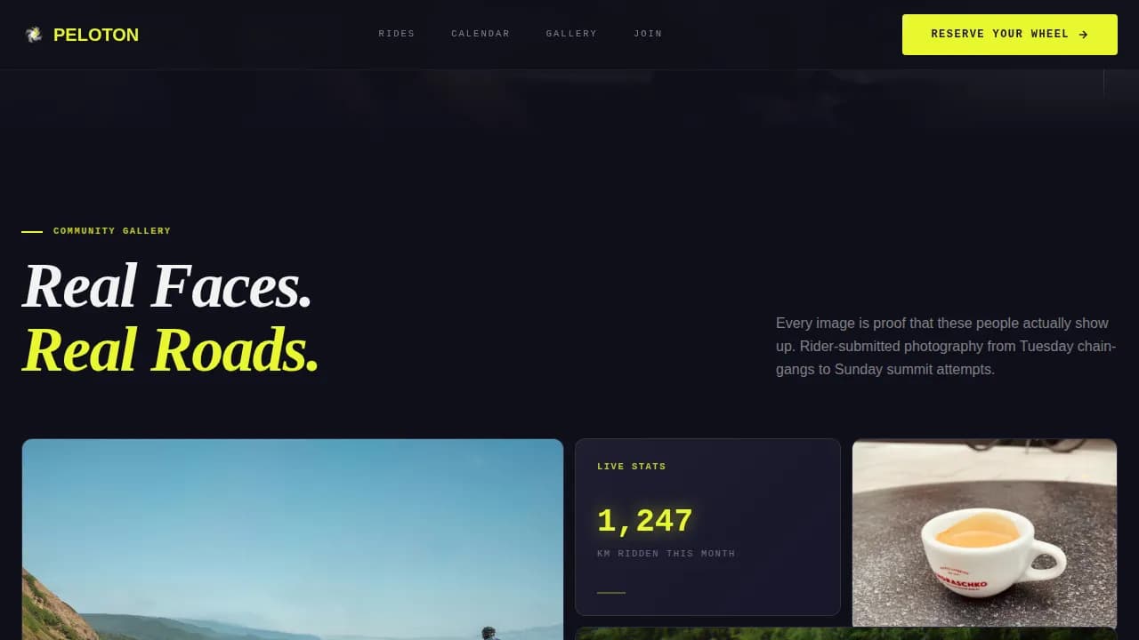Velocity — Dynamic Cycling Federation Landing Page Template