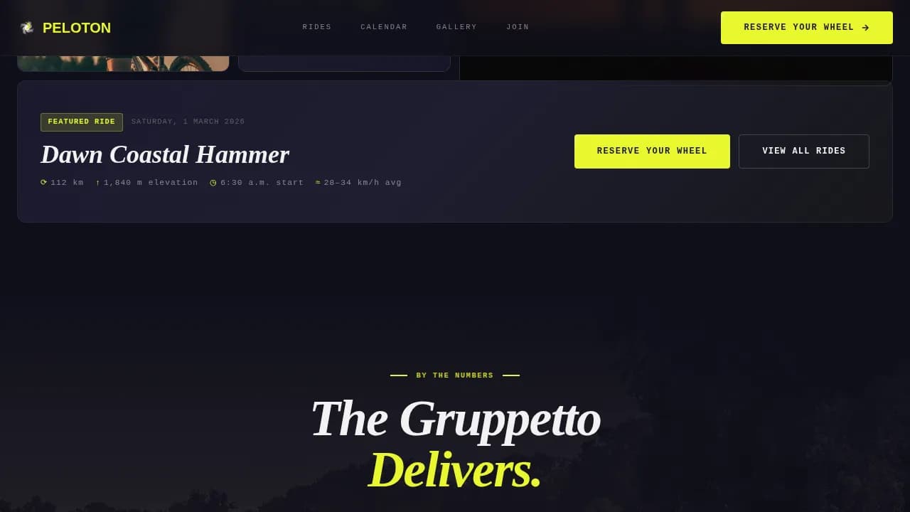 Velocity — Dynamic Cycling Federation Landing Page Template