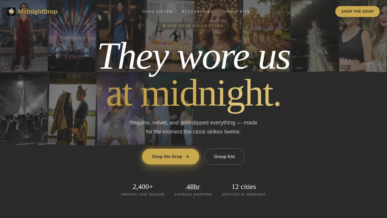 Celebrate — Exclusive Holiday Gala Landing Page Template