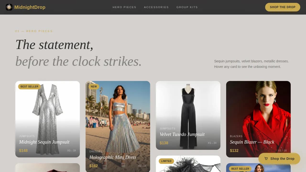 Celebrate — Exclusive Holiday Gala Landing Page Template
