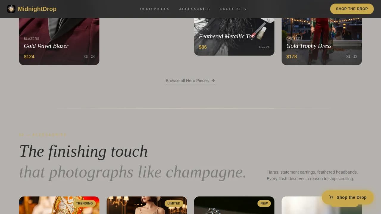 Celebrate — Exclusive Holiday Gala Landing Page Template