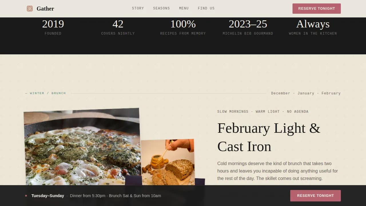 Canvas — Vibrant Female-Founded Bistro Landing Page Template