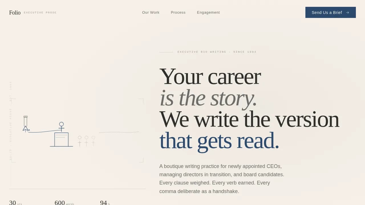 Executive & C-Suite Career Portfolio Website Template