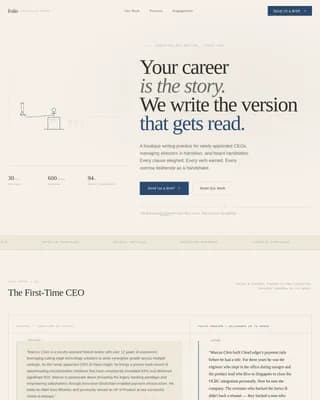 Executive & C-Suite Career Portfolio Website Template
