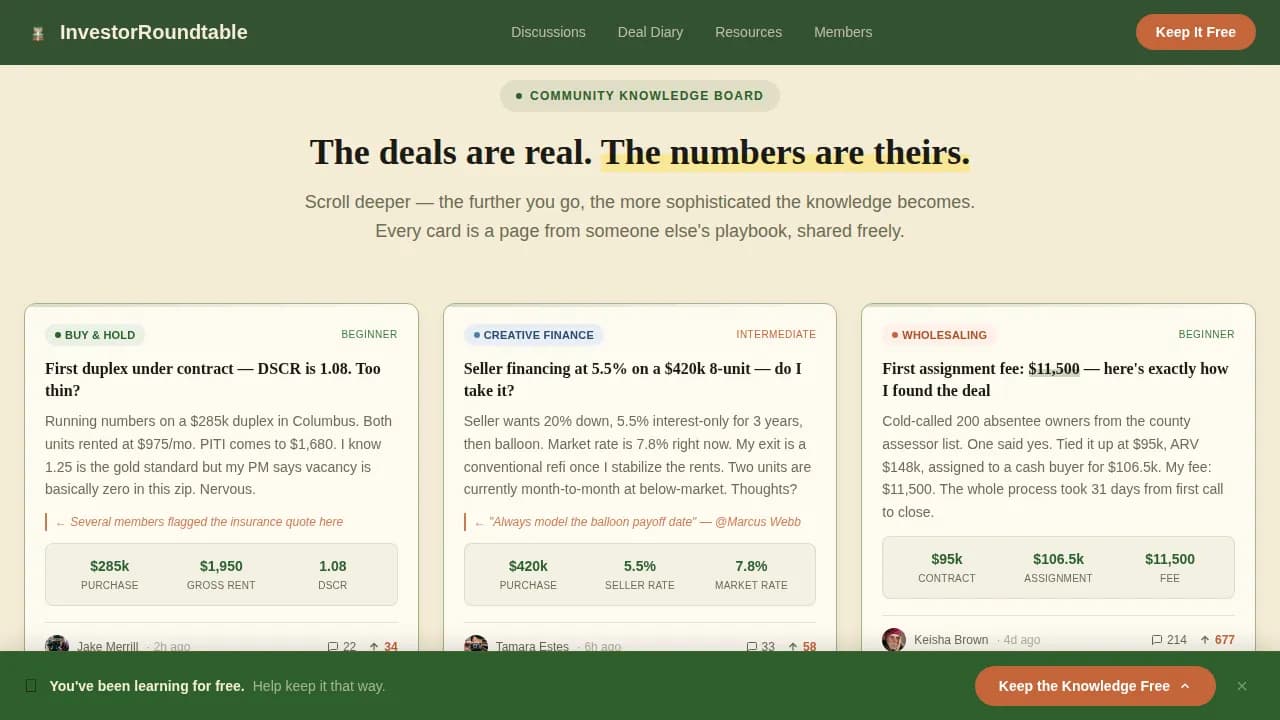 Convene — Trusted Real Estate Forum Landing Page Template