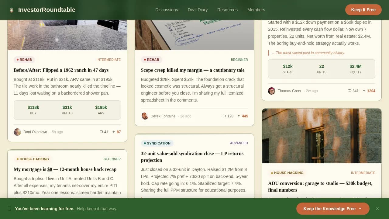 Convene — Trusted Real Estate Forum Landing Page Template