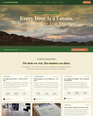 Convene — Trusted Real Estate Forum Landing Page Template