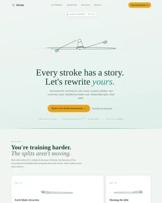 Momentum — Elite Rowing Training Landing Page Template