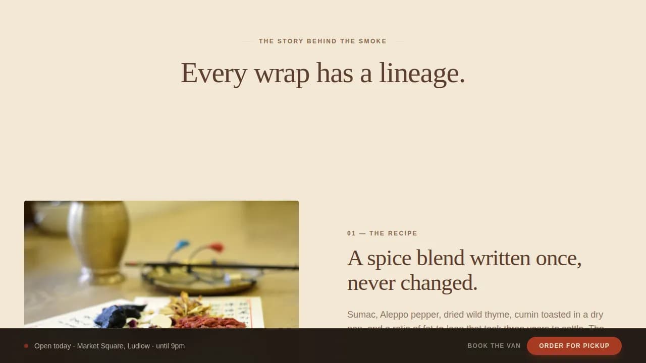Complete Regional & Specialty Restaurant Professional Website Template