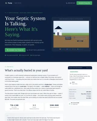 Maintain — Reliable Septic Service Landing Page Template