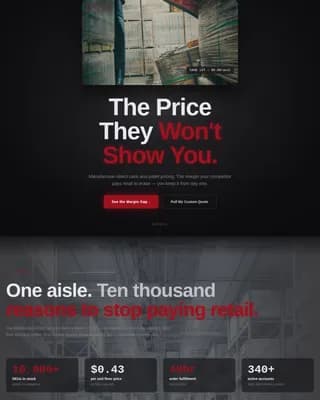 Source — Transparent Industrial Supplier Landing Page Template
