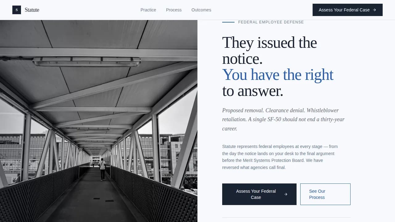 Protector — Trusted Government Legal Landing Page Template