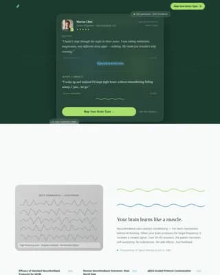 Specialist Wellness Modalities Reviews & Social Proof Website Template